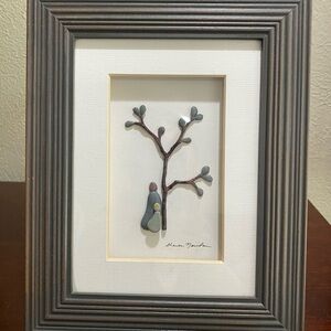 Sharon Nolan Pebble Wall Art..Birds of a Feather with a 
Demdco Wood Frame